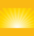 sunburst retro sun rays yellow background vector image
