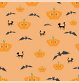 halloween decoration seamless pattern with black vector image
