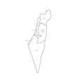 israel political map of administrative divisions vector image vector image