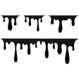 drip paint set ink stain drop melt liquid vector image