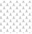 simple rocket and spaceship seamless pattern vector image