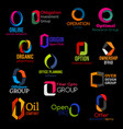 abstract modern design corporate identity o icons vector image vector image