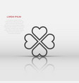 four leaf clover icon in flat style st patricks vector image vector image
