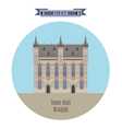 town hall brugge vector image vector image