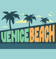 venice beach los angeles california design vector image