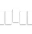 clay smartphones with blank screens vector image