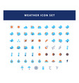 set weather icon with flat style design vector image vector image
