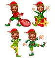 a set of christmas elf vector image