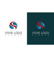 round letter s 3d logo vector image vector image