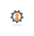 gear contractor logo vector image