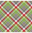 red green check fabric texture seamless background vector image