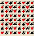 card suits seamless pattern vector image