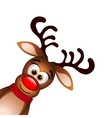 funny reindeer on white background vector image