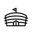 stadium icon isolated contour symbol vector image vector image