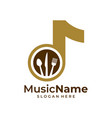 food music logo music logo design template vector image