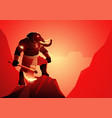 ganesh standing on top of a rock vector image