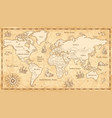 vintage world map vector image