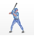 baseball hockey stick abstraction vector image vector image