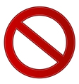 prohibition sign vector image vector image