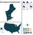 map of new england vector image