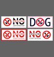 no dog fouling sign modern sticker set for urban vector image