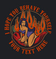 color of a devil girl on pepper with fire vector image vector image