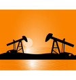 oil production from beneath the earth vector image vector image