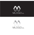 letter m logo vector image