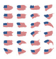 usa flag isolated vector image