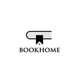 black white home book logo vector image