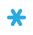 snowflake icon blue silhouette snow flake sign vector image vector image