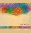card with ornaments hand-drawn vector image vector image