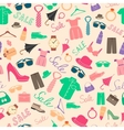 fashion and clothes accessories seamless pattern vector image
