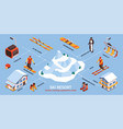 ski resort isometric infographics vector image vector image