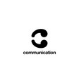 communication logo design concept vector image vector image