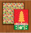 elegant christmas card with an envelope vector image