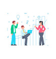 flat team work concept vector image vector image