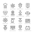 set line icons of house systems vector image