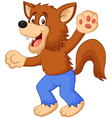 smiling cartoon werewolf vector image