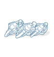 3 motorcycle racing team graphic vector image vector image