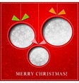 merry christmas paper greeting card vector image vector image