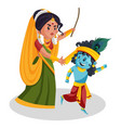 mother yashoda cartoon character vector image