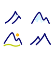 snowy mountains vector image