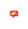 a small green home symbol with window and chimney vector image