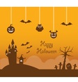 orange halloween background vector image vector image