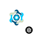 tech logo with wrenches and nut vector image