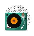 vinyl instrument and music design vector image