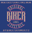 original label typeface vector image