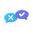 tick check mark and cross mark symbols vector image