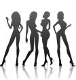 womens silhouette vector image